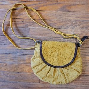 Yellow Genuine Leather Borse In Pelle Made in Italy Crossbody Bag Purse